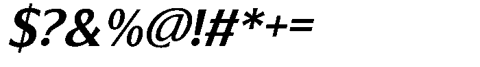 Blackney Semi Bold Oblique Font OTHER CHARS