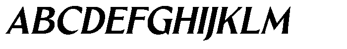 Blackney Semi Bold Oblique Font UPPERCASE