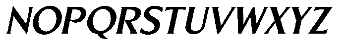Blackney Semi Bold Oblique Font UPPERCASE