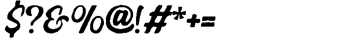 Blackroad Script Inkbleed Font OTHER CHARS