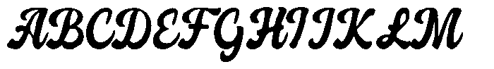 Blackroad Script Inkbleed Font UPPERCASE