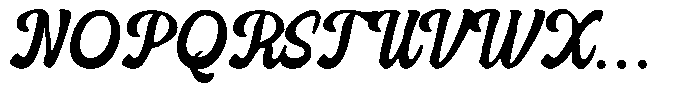 Blackroad Script Inkbleed Font UPPERCASE