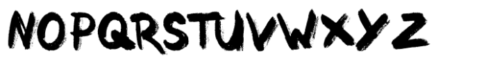 Blacksky Brush Font LOWERCASE