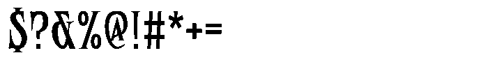 Blackvale Font OTHER CHARS