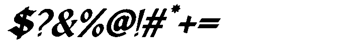 Blackveilo Italic Font OTHER CHARS