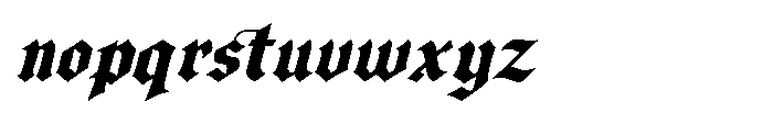 Blackveilo Italic Font LOWERCASE