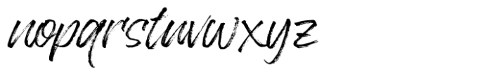 Blackway Brush Font LOWERCASE