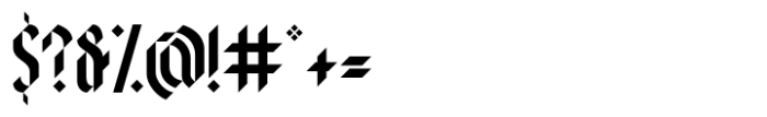 Blackword High Gothic Font OTHER CHARS