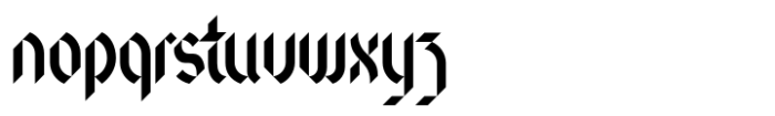 Blackword High Gothic Font LOWERCASE