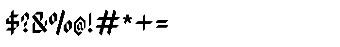 Bladecut Font OTHER CHARS