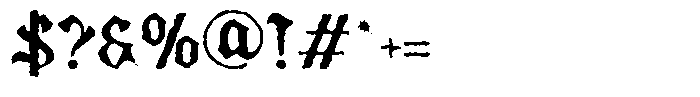 Bladfour Inkbleed Font OTHER CHARS