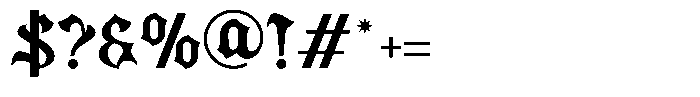 Bladfour Regular Font OTHER CHARS