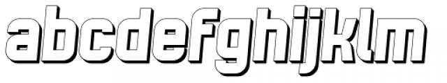 Bladi One Extruded 4F Bold Italic Font LOWERCASE