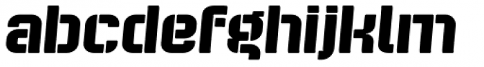 Bladi Two Stencil 4F Bold Italic Font LOWERCASE
