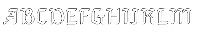 Blancoka Outline Font UPPERCASE