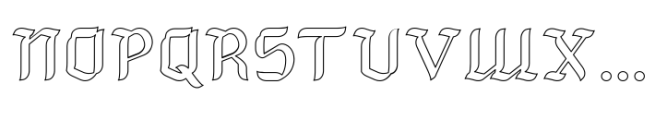 Blancoka Outline Font UPPERCASE