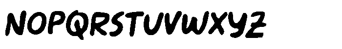 Blank Canvas Italic Font LOWERCASE