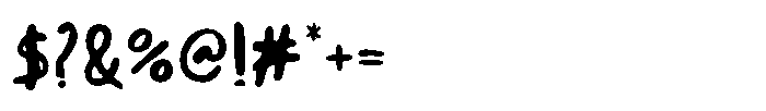 Blank Canvas Regular Font OTHER CHARS
