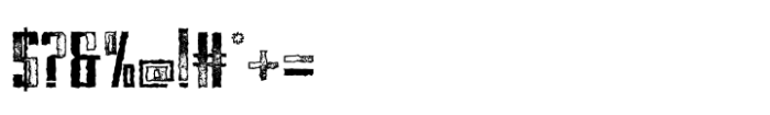 Blank Letterpress Font OTHER CHARS