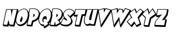 Blankwall Italic Outline Font UPPERCASE