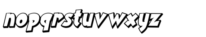 Blankwall Italic Outline Font LOWERCASE