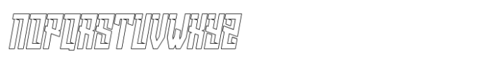 Blasher Italic Outline Font UPPERCASE