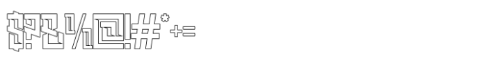 Blasher Outline Font OTHER CHARS