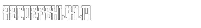 Blasher Outline Font UPPERCASE