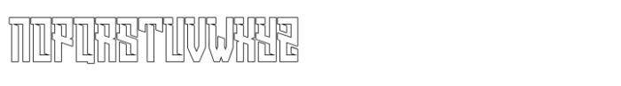Blasher Outline Font LOWERCASE