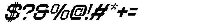 Blashore Oblique Font OTHER CHARS