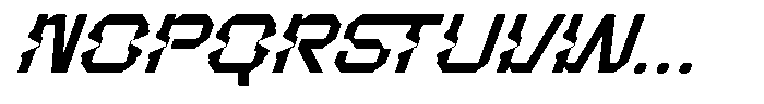 Blashore Oblique Font UPPERCASE