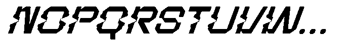 Blashore Oblique Font LOWERCASE