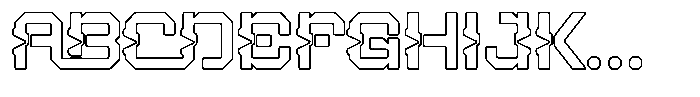 Blashore Outline Font UPPERCASE