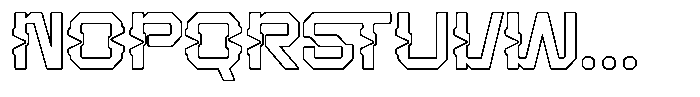Blashore Outline Font UPPERCASE