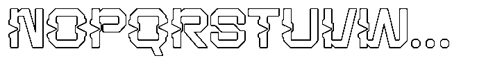 Blashore Outline Font LOWERCASE