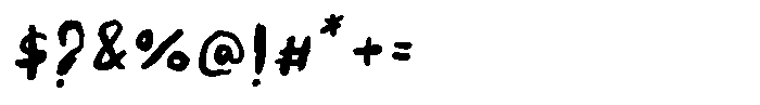 Blast HF Font OTHER CHARS