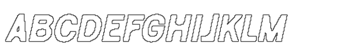 Blazhe Pixel Outline Font UPPERCASE