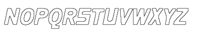 Blazhe Pixel Outline Font UPPERCASE