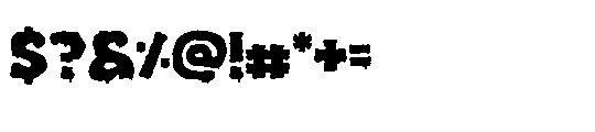 Bleed Out Fill Font OTHER CHARS