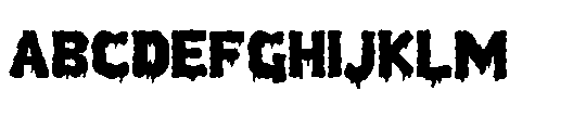 Bleed Out Fill Font UPPERCASE