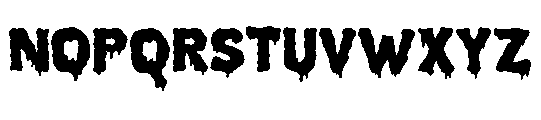 Bleed Out Fill Font UPPERCASE