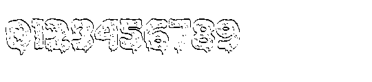 Bleed Out Line Font OTHER CHARS