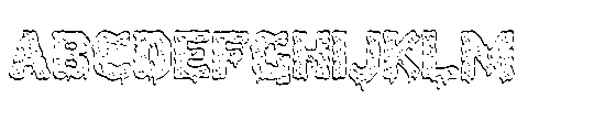 Bleed Out Line Font UPPERCASE