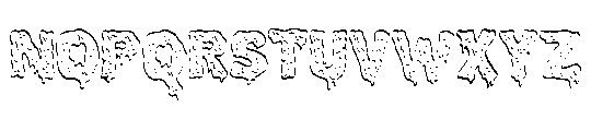 Bleed Out Line Font LOWERCASE