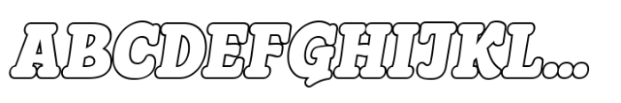 Bleqcki Outline Slant Font UPPERCASE