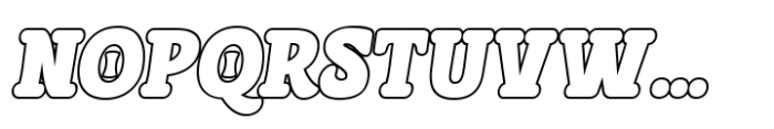 Bleqcki Outline Slant Font UPPERCASE