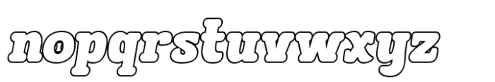 Bleqcki Outline Slant Font LOWERCASE