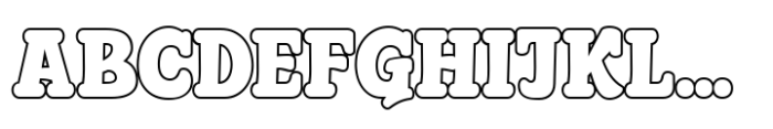 Bleqcki Outline Font UPPERCASE