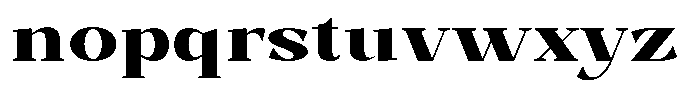 Bleshil Black Expanded L-T Font LOWERCASE
