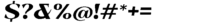 Bleshil Black Expanded Slant L-T Font OTHER CHARS